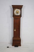 A Georgian oak longcase clock, the enamelled brass dial named to 'John Bell, Garstang', A/F - length