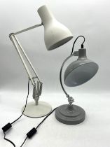 A modern Anglepoise style lamp along with one other