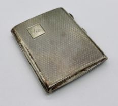 A hallmarked silver cigarette case