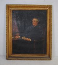 George Harcourt (1869-1947) large portrait of a gentleman. Oil on canvas believed to be Reverend