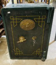 An antique Samuel Withers & Co (West Bromwich) safe with key