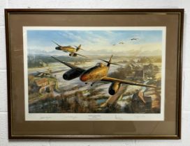 A framed signed Nicolas Trudgian limited edition colour print "Return Of The Hunters" 59/1000,