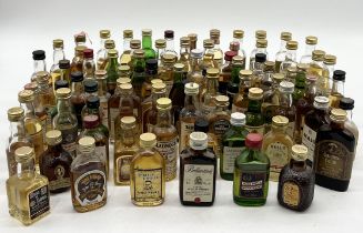A large collection of alcohol miniatures including spirits, liqueurs etc.