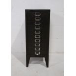 An industrial metal set of drawers - length 29cm, depth 39cm, height 73cm