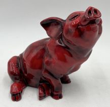 A Peggy Davies "Ruby Fusion" figure of a pig