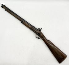 A reproduction blanked off percussion cap carbine based upon a Lee Enfield