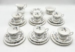 A Royal Albert " Brigadoon" part tea set comprising of six trios, milk jug, suar bowl and two