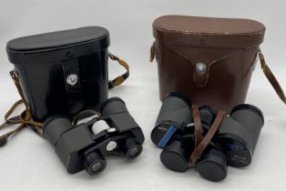 A pair of Swift Audubon MkII 8.5 x 4.4 binoculars along with a pair of Mirador binoculars