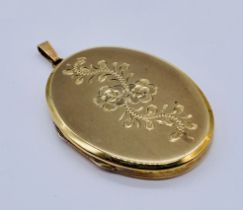 A 9ct gold locket, total weight 16.7g