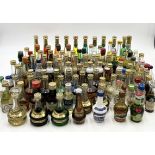 A large collection of alcohol miniatures including liqueurs, Ouzo, various spirits etc.
