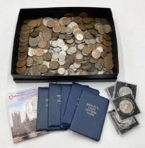 A collection of various pre decimal coinage