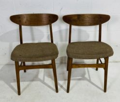 A pair of mid-century Danish dining chairs