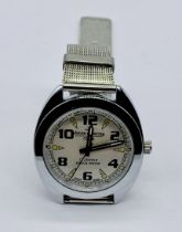 A Jaeger-LeCoultre Club wristwatch on mesh strap