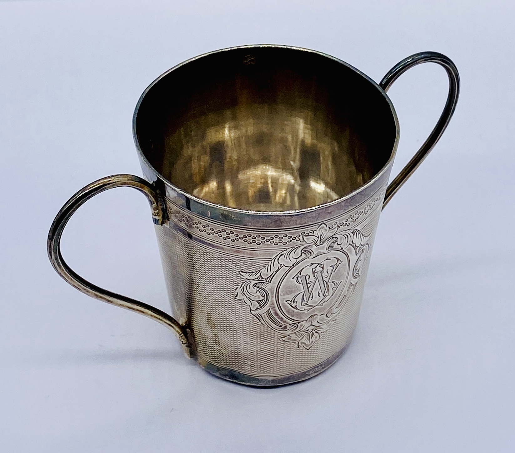 A French hallmarked silver two handled cup, weight 88.2g - Image 2 of 2