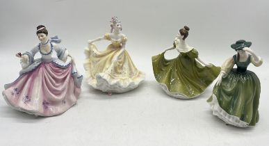 A collection of four Royal Doulton ladies comprising of Buttercup, Lynne, Rebecca and Ninette