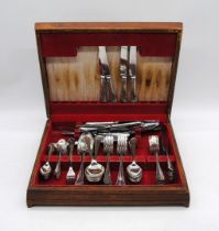 An oak cased canteen of 'Cooper Brothers & Sons' of Sheffield stainless steel cutlery