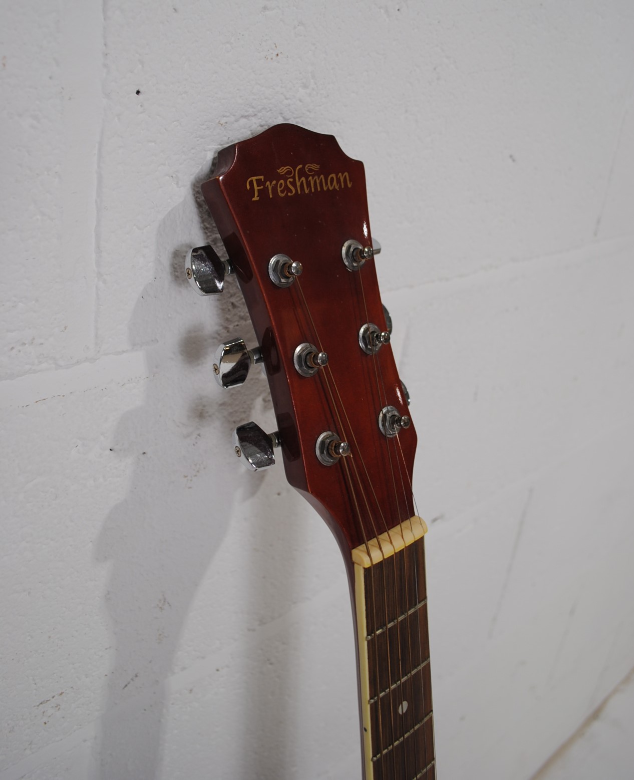 A Freshman six string acoustic guitar, with soft case and accessories - Image 6 of 10