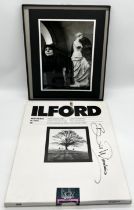 A boxed black and white photograph taken by Bill Withers (20th Century) the box is signed to the