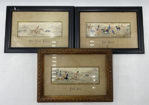 Three framed Stevengraphs- Full Cry, The Meet and The First Point