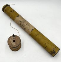 WW2 RAF Box Kite in original transit tube along with cotton reel