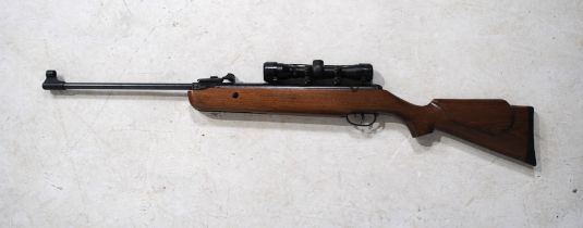 An SMK19 .22 break-barrel air rifle (serial no. 0501031) with 4x28 scope