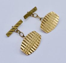 A pair of 9ct gold cufflinks, weight 3.4g