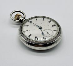 A 925 silver pocket watch by Elgin (overwound)