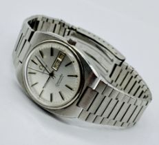 A 1980's stainless steel Omega Seamaster Automatic wristwatch with date aperture, serial number