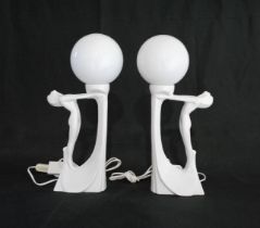 A pair of Art Deco style table lamps