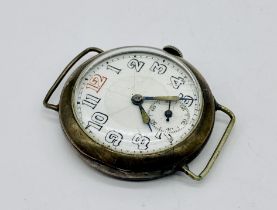 A WWI Cyma 935 silver trench watch