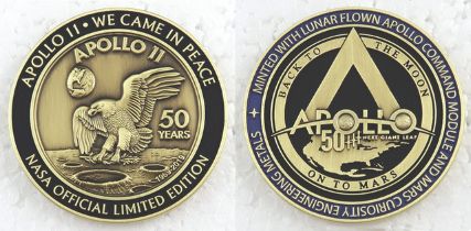 Limited Edition Apollo 11 Medallion Celebrating 50 years since the historic flight Contains