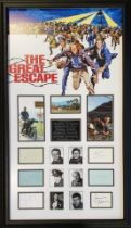 STEVE McQUEEN THE GREAT ESCAPE SIGNED MONTAGE AFTAL