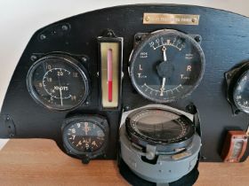 DH 82 Tiger Moth Complete Instrument Panel On Plinth