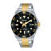 Pulsar PG8295 Mens Quartz Watch Divers Style Bezel 100M Two Tone Metal NEW
