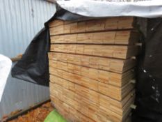 STACK OF UNTREATED HIT AND MISS TIMBER CLADDING: 2 X PACKS @ 1.75M LENGTH 95MM WIDTH APPROX.