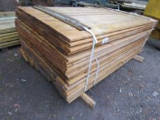BUNDLE OF INTERLOCKING Z PROFILE TIMBER BOARDS 1.83M LENGTH X 150MM TOTAL WIDTH APPROX.