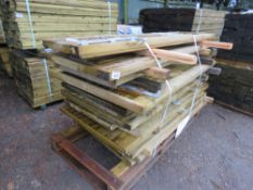 STACK OF 11NO WOODEN GARDEN GATES.