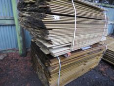 2 X LARGE PACKS OF TREATED SHIPLAP TIMBER CLADDING BOARDS: 1.1-1.8M LENGTH APPROX @ 95MM WIDTH APPRO