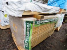 2 X PACKS OF VENETIAN TIMBER SLATS, 45MM X 18MM APPROX@1.83M LENGTH APPROX. ONE EXTRA LARGE PACK AND