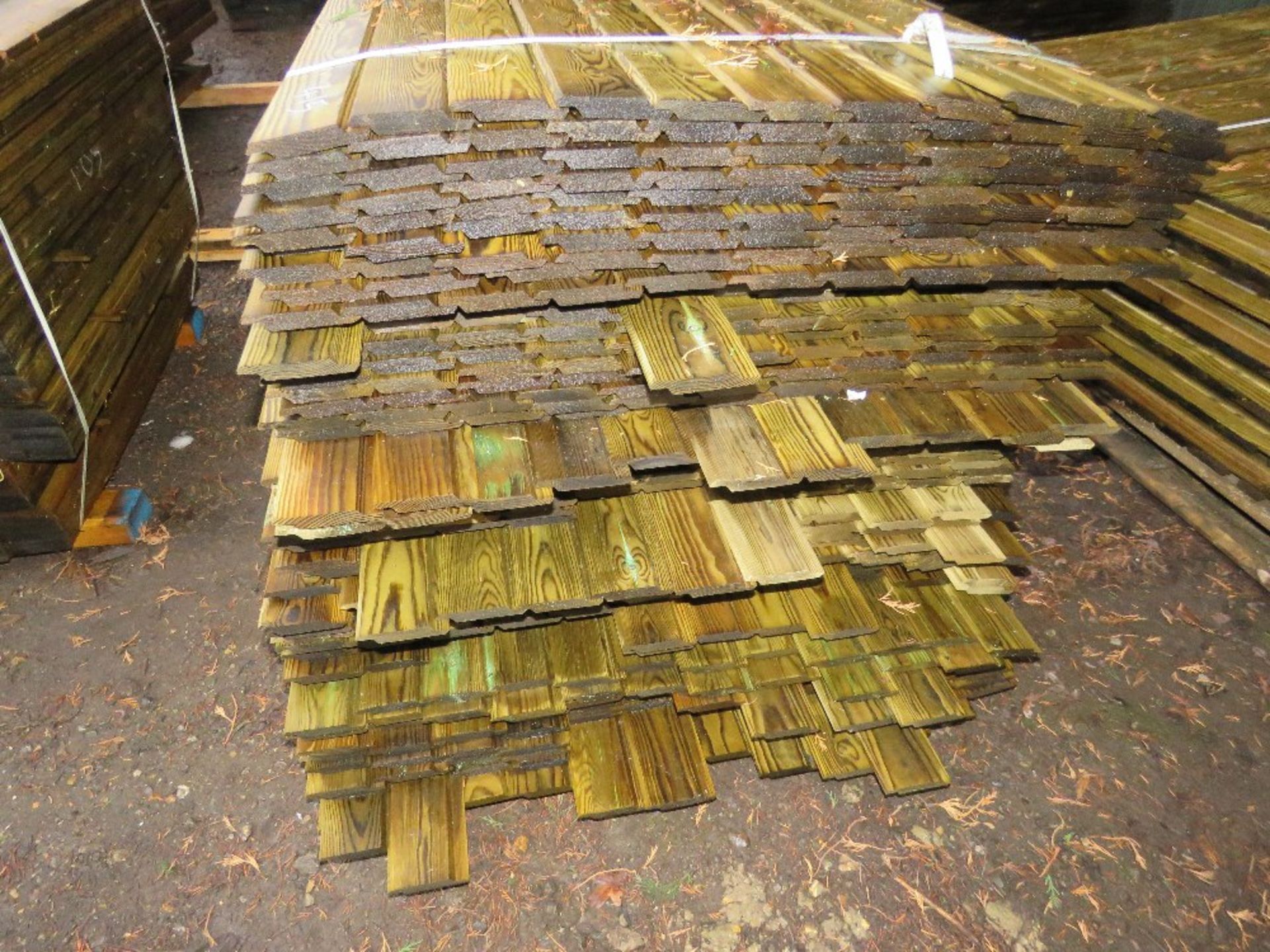 1X LARGE PACKS OF TREATED FEATHER EDGE TIMBER: MAINLY 1.83M LENGTH APPROX @ 100MM WIDTH APPROX. - Image 2 of 2