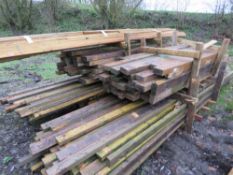 2 X LARGE STACKED STILLAGES OF ASSORTED CONSTRUCTION TIMBERS. THIS LOT IS SOLD UNDER THE AUCTIONE