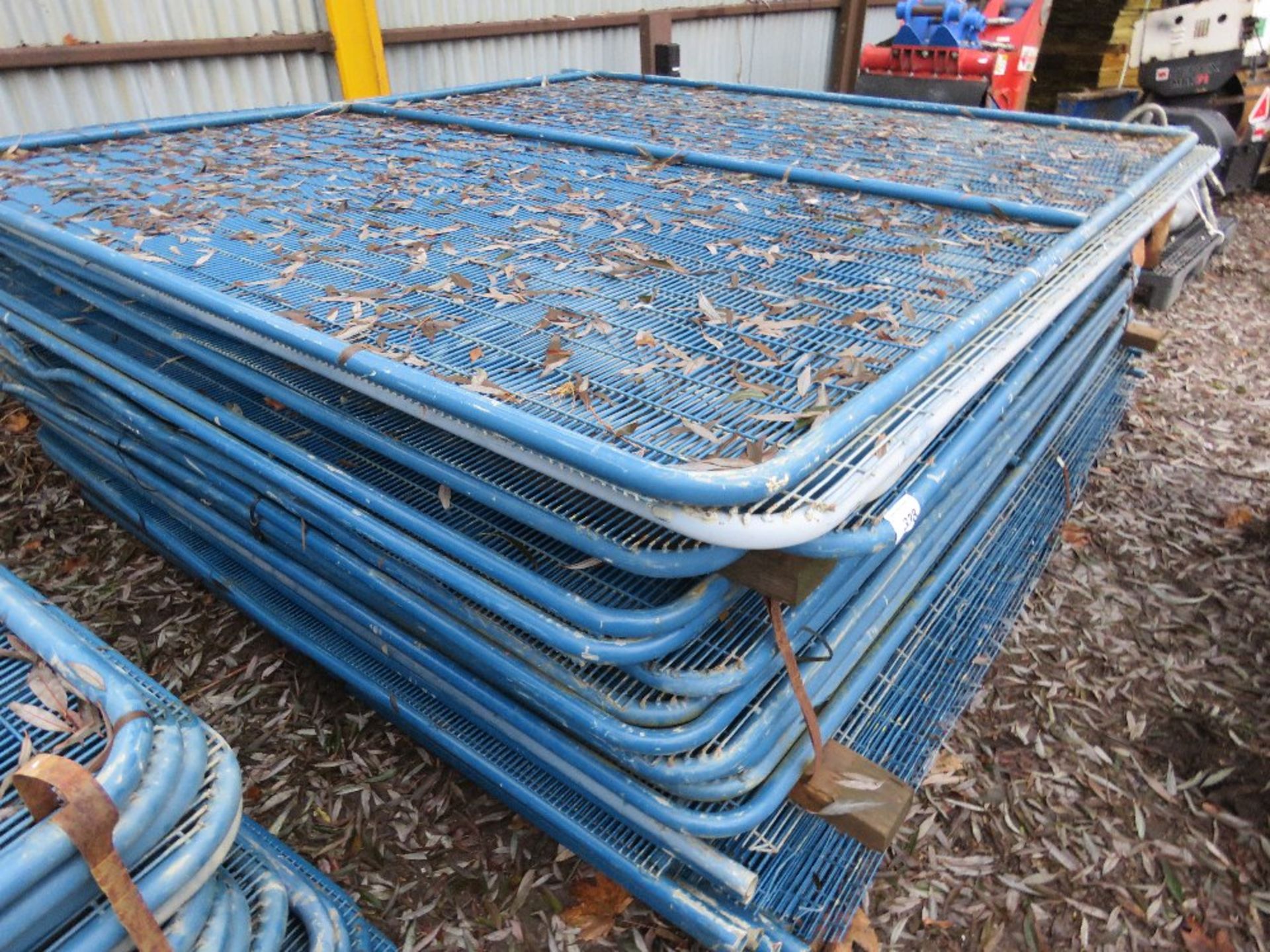 STACK OF 26NO HIGH SECURITY FENCE PANELS, ANTI CLIMB. ALSO POTENTIALLY CAN BE USED FOR LIVESTOCK FE