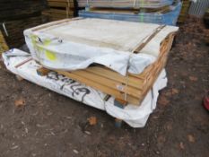 STACK OF 2 X BUNDLES OF UNTREATED ASSORTED TIMBERS: HIT AND MISS TIMBER CLADDING BOARDS @ 1.6M, PLUS