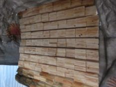 2 X LARGE PACKS OF UNTREATED HIT AND MISS TIMBER CLADDING BOARDS. 1.75M LENGTH X 95MM WIDTH APPROX.