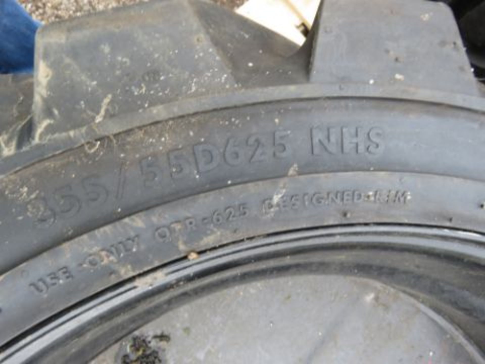 SET OF 4NO ACCESS PLATFORM WHEELS AND TYRES, UNUSED. 8 STUD RIMS, 335/55D625NHS TYRES. SOURCED FROM - Image 2 of 3