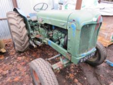 FORDSON MAJOR DIESEL TRACTOR. WHEN TESTED WAS SEEN TO DRIVE, STEER AND BRAKE, SEE VIDEO (NO BATTERY