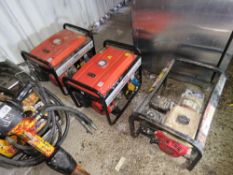 3 X PETROL ENGINED GENERATORS. WHEN TESTED SEEN TO START AND RUN. THIS LOT IS SOLD UNDER THE AUCT