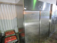 FOSTER LARGE SIZED CATERING FRIDGE, WORKING WHEN REMOVED FROM REDEVELOPMENT OF CAFE SITE. 208CM OVER