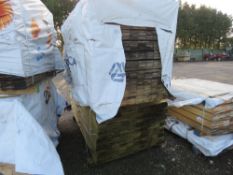 2 X LARGE PACKS OF UNTREATED HIT AND MISS TIMBER CLADDING BOARDS. 1.75M LENGTH X 95MM WIDTH APPROX.