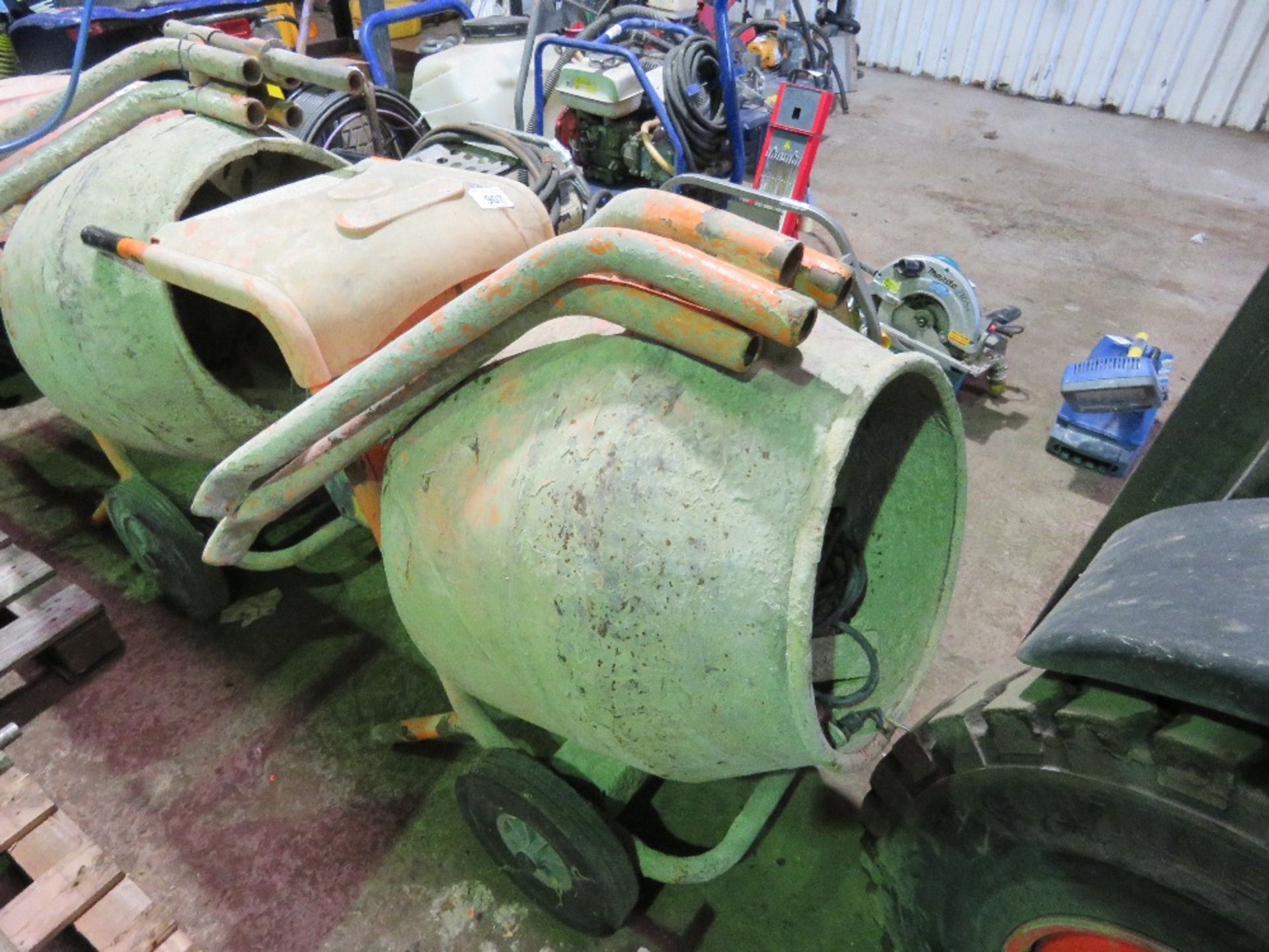 BELLE MINI MIXER WITH A STAND. 110VOLT. THIS LOT IS SOLD UNDER THE AUCTIONEERS MARGIN SCHEME, THERE